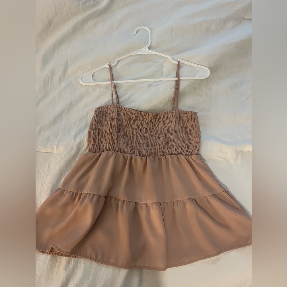 Smocked babydoll top